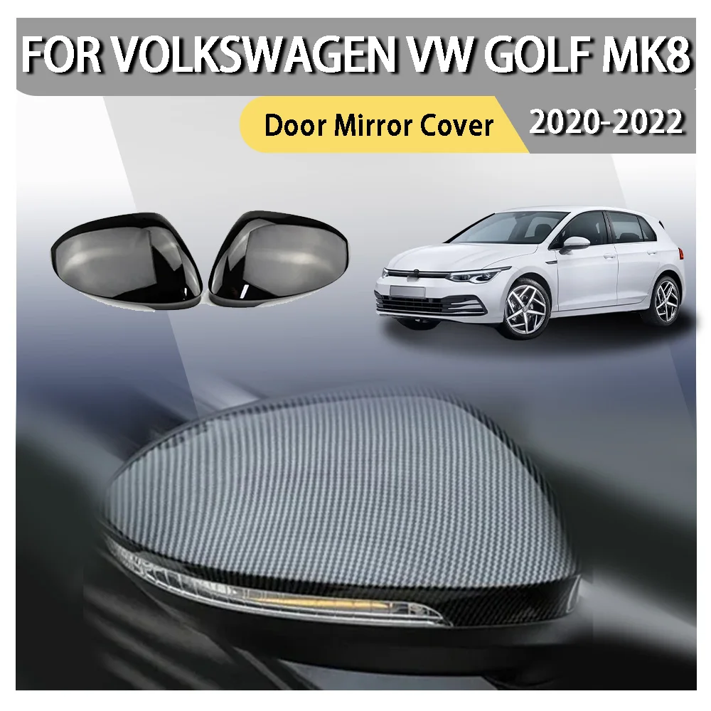 

Car Replacement Rearview Side Mirror Cover For Volkswagen VW Golf 8 MK8 2020-2022 Wing Cap Exterior Door Case Trim Carbon Style