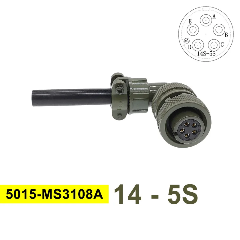 Mil std ronde connector ms3102a 14s-2 14s-5 14s-6 MIL-C 5015 militaire specificatie connectoren ms3106 ms3108 stekker & stopcontact