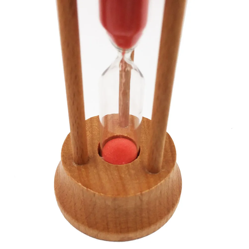 3 Minutes Wooden Frame Hourglass Featuring and Flat Bottom for Easy Upright Placement Home Office Decor Sand Timer