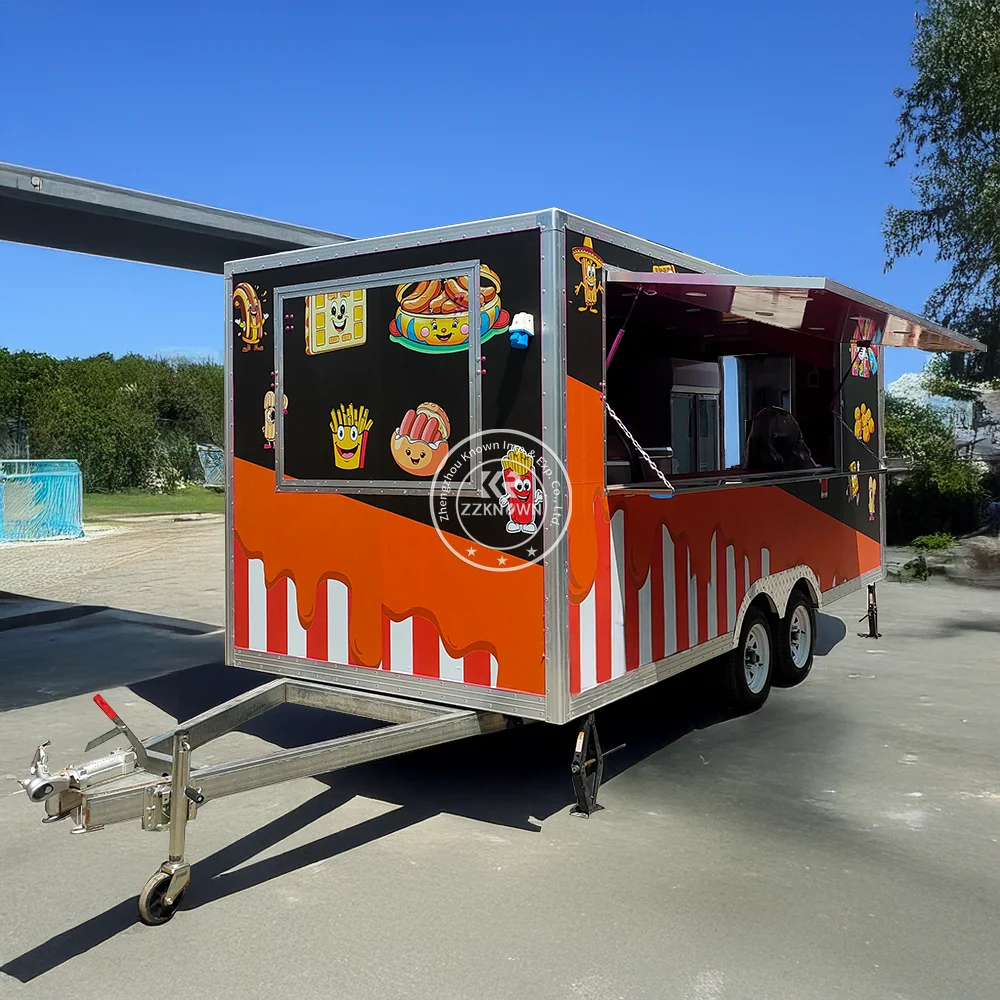 

NEW Concession Catering Bbq Pizza Food Trailer Fully Equipped Mobile Kitchen Food Truck With Full Kitchen