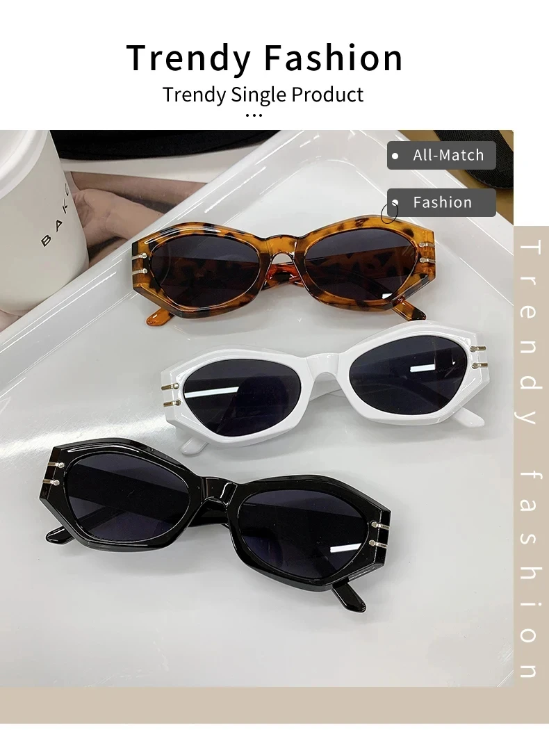 Cateye Vintage Sonnenbrille Für Frauen Retro Mode Cat Eye Sonnenbrille Anti-Uv Reise Angeln Brillen Oculos De Sol UV400 – Detail 3
