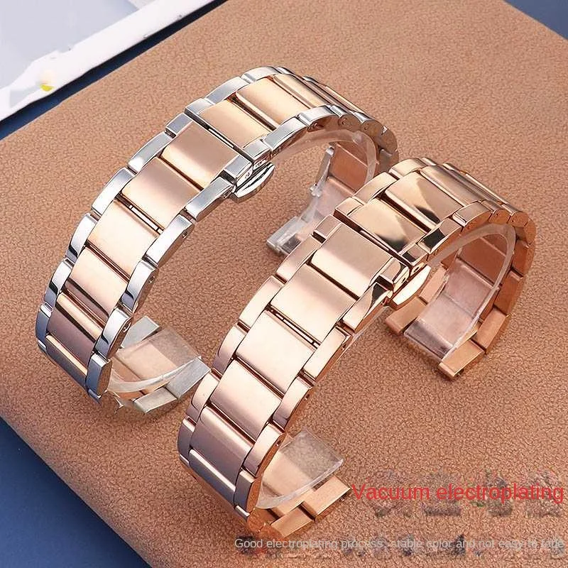 Lady Notch Stainless steel WatchBand for Cartier PASHA Folli Follie Michael Kors Watch Strap women wristband Bracelet 16 18 20m