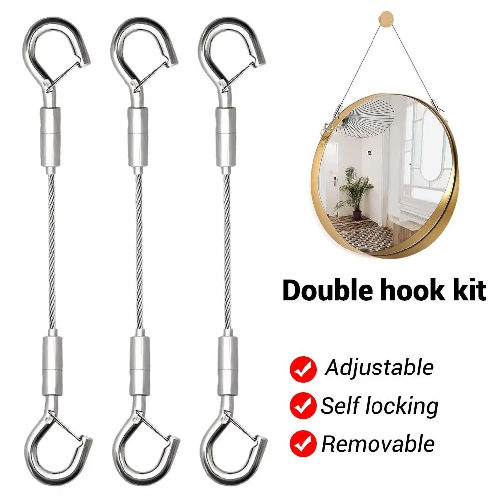 New Stainless Steel Wire Rope Adjustable Automatic Suspension Lanyard Hanging Rope