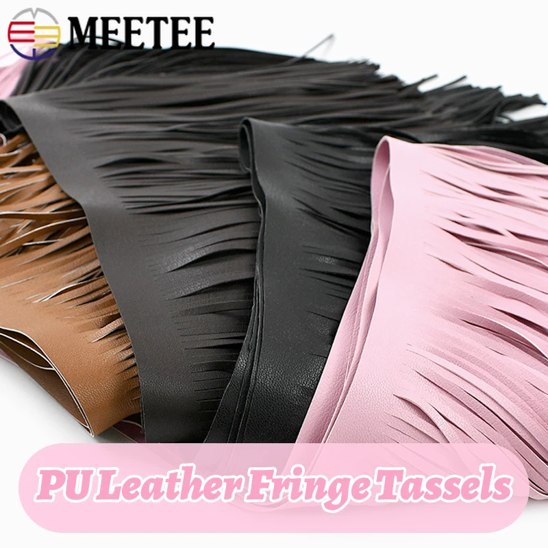 

2/5M 10-30cm Faux Leather Fringe Tassels for Clothes Lace Trim Handbags Skirt Decoration Trimming Tassel Fringes DIY Accessories
