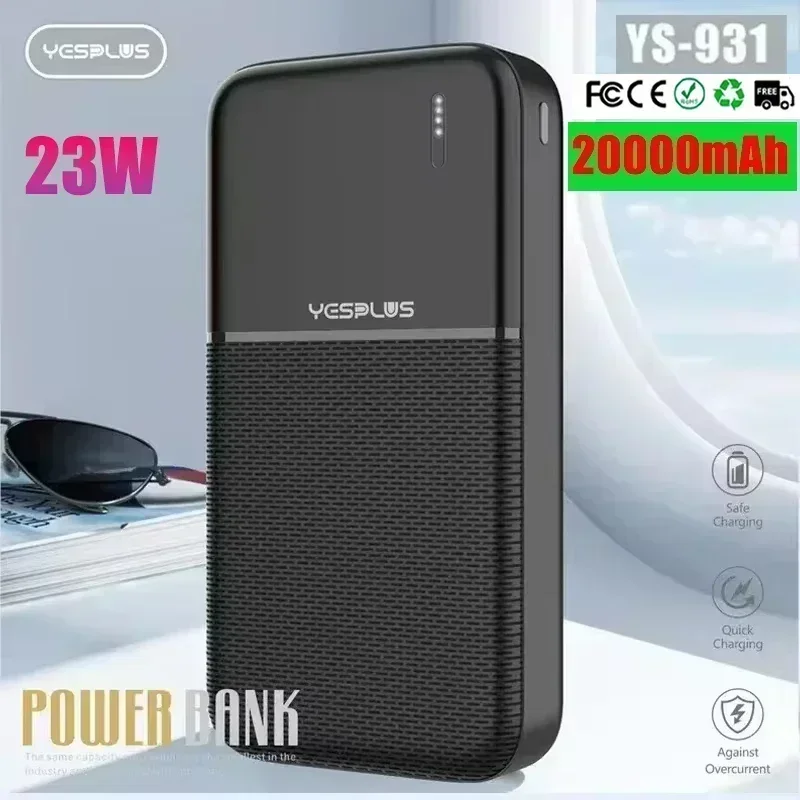 Generation 23W 20000mAh Portable Power Bank - Large Capacity Spare Battery for Huawei Samsung Xiaomi PD20W Pilha Recarregável