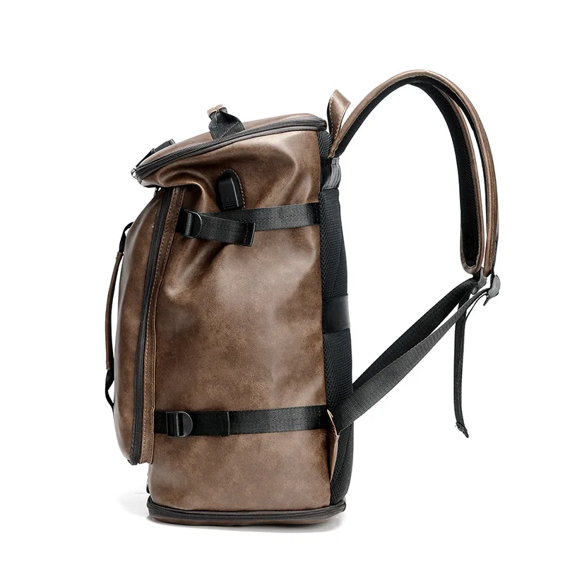 Multi-functional Travel Backpack Retro Student Schoolbag Anti-theft Password Lock Large-capacity Backpack Durable Simplicity