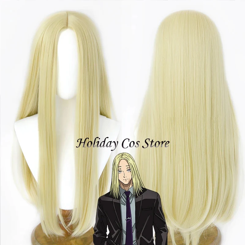 Sakamoto Days Shishiba Anime Cosplay Wig Blonde Yellow Long Hair Assassin Osaragi For Women Men Halloween Party Props Accessory