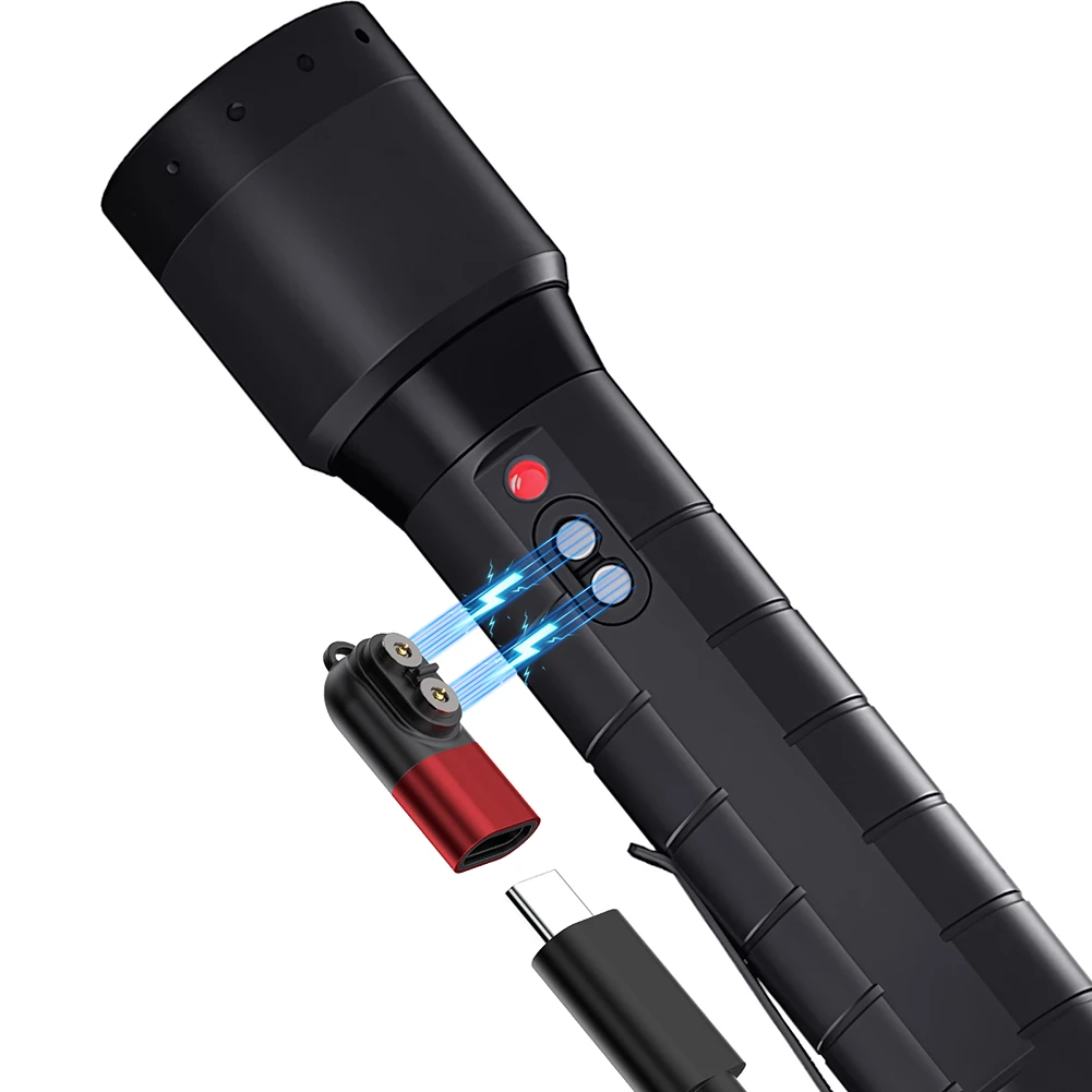 Adaptor Magnetik Tipe C dengan Pelindung Beban Berlebih Adaptor Pengisi Daya USB C Magnetik Adaptor Pengisian Daya Magnetik untuk Senter Lampu Kepala