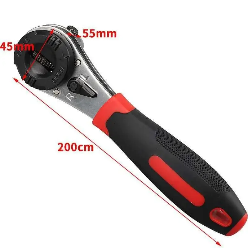 Imagem -03 - Krachtige Ajustável 622 Chave de Catraca Cromo Molibdênio Aço Alça Reta Universal Chave de Catraca Multi-função Ferramenta