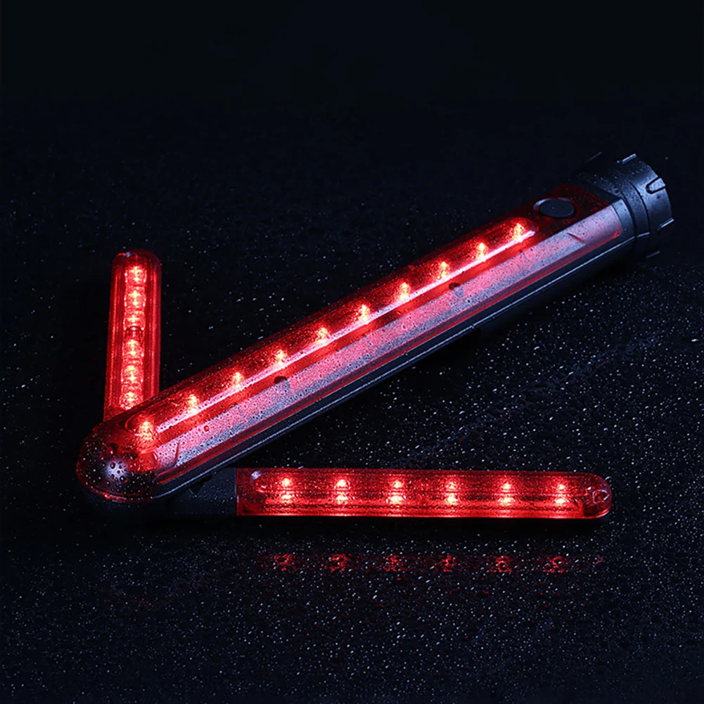 LED Road Flares Emergency Lights with Rechargeable Hook, Magnet Work Light Turn Arrow Light for Car Road Warning Lamp Kit