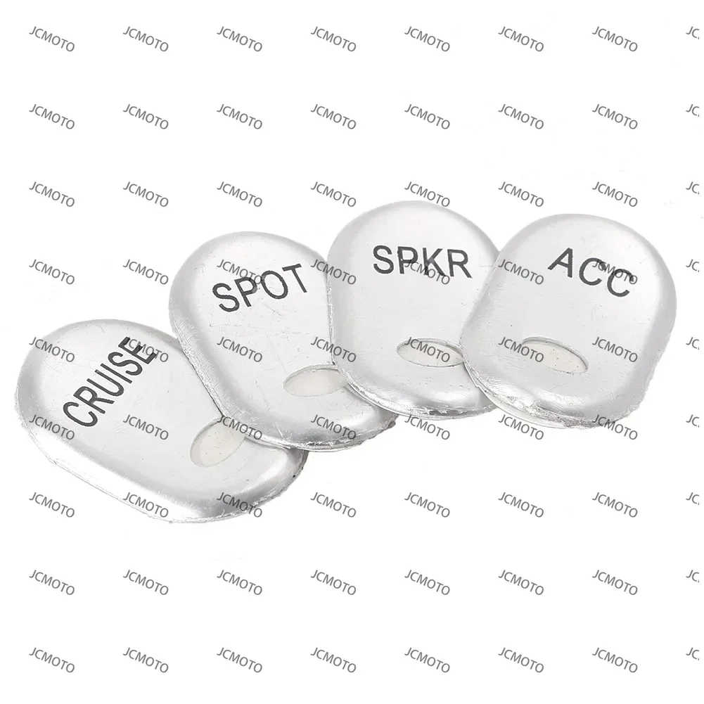 

For Harley Davidson Touring Road Glide FLHT FLTR 1996-2013 4pcs Chrome Steel Motorcycle Rocker Panel Switch Button Covers