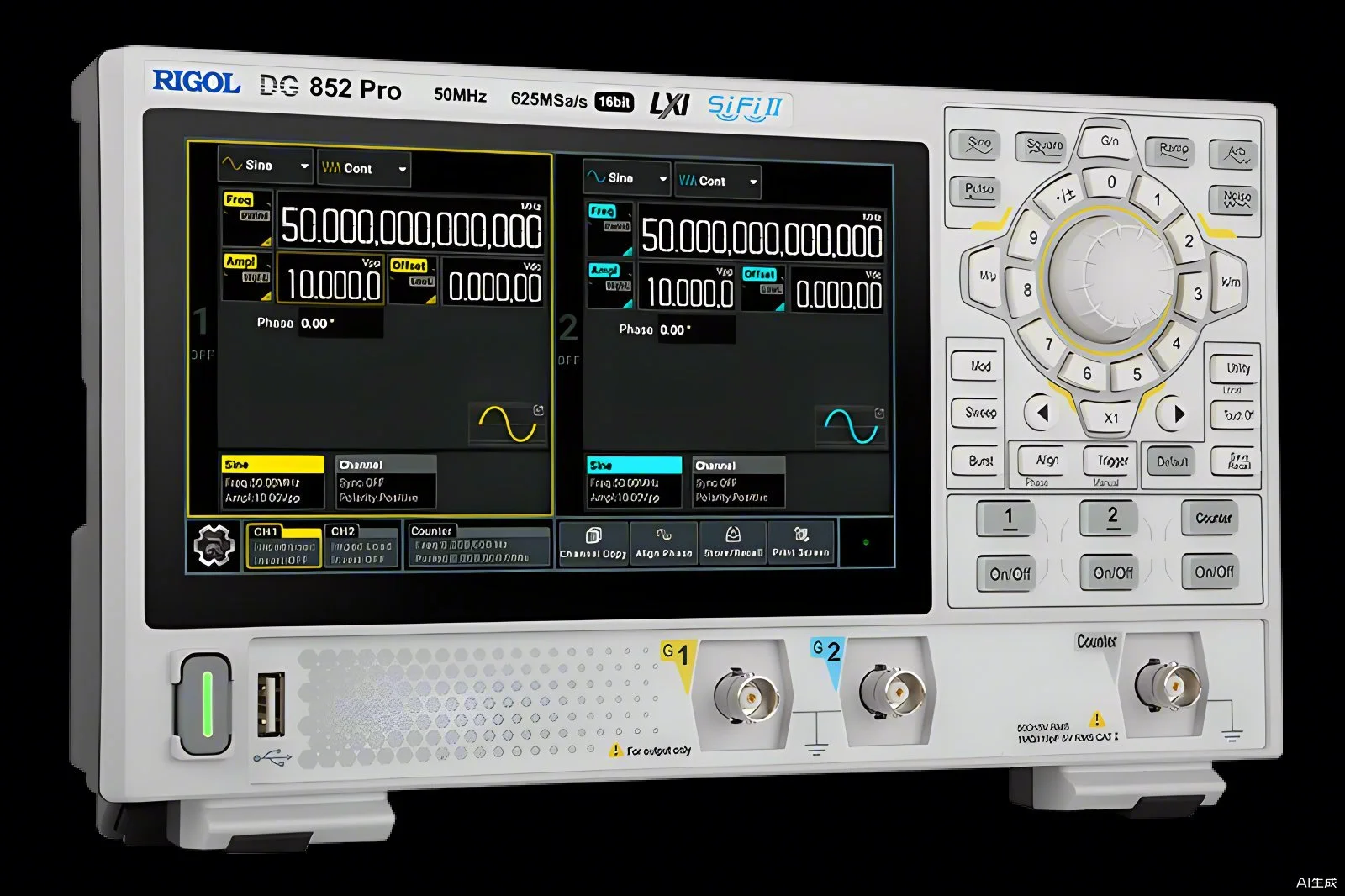 Rigol DG821 Pro/DG822 Pro/DG852 Pro- 25/25/50MHz AFG 1/2/2 Channel 7