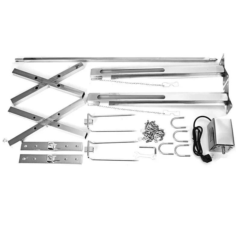 Support de barbecue électrique pour rôtissoire, moteur de gril 25W, charge maximale 40kg, longueur de cuisson 110cm, chèvre, cochon, poulet, barbecue en acier inoxydable