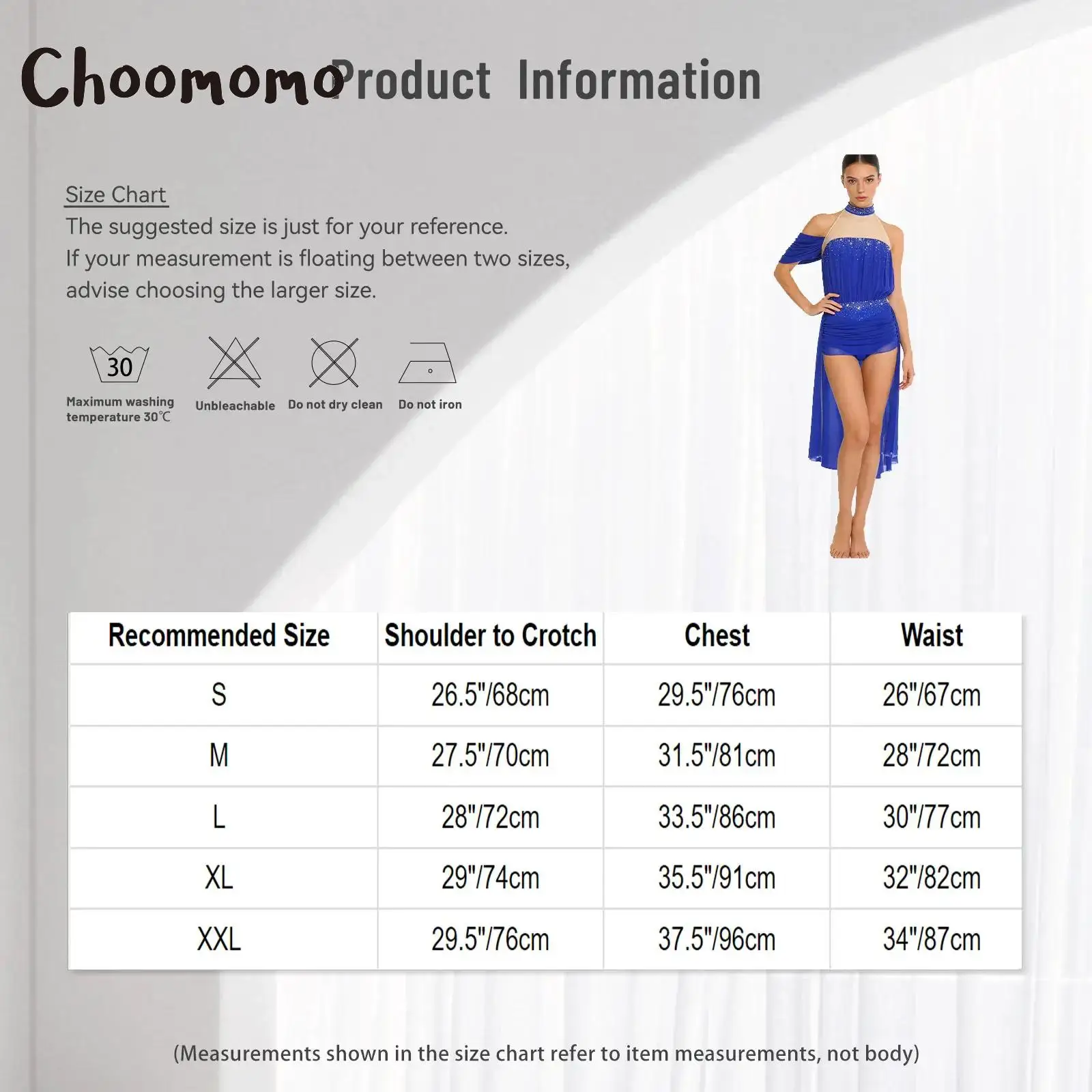 

Womens Latin Tango Dance Dress Rhinestone Ruched Mesh Halter Backless Irregular Hem Leotard Bodysuit Dress Practice Performance