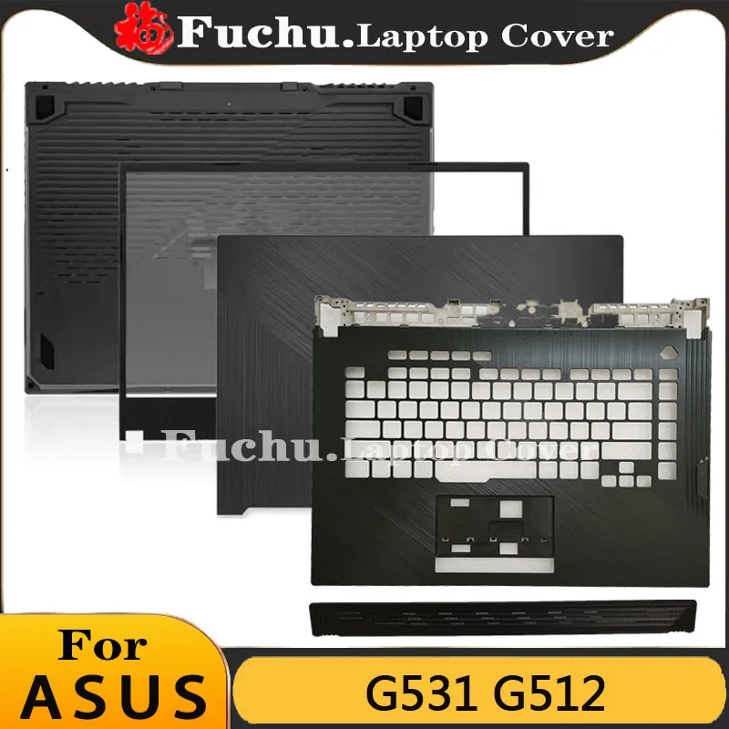 laptop quadro tampa superior para asus tela de volta case moldura frontal descanso de palma casca inferior tampa dobradica inferior g531 g512 01