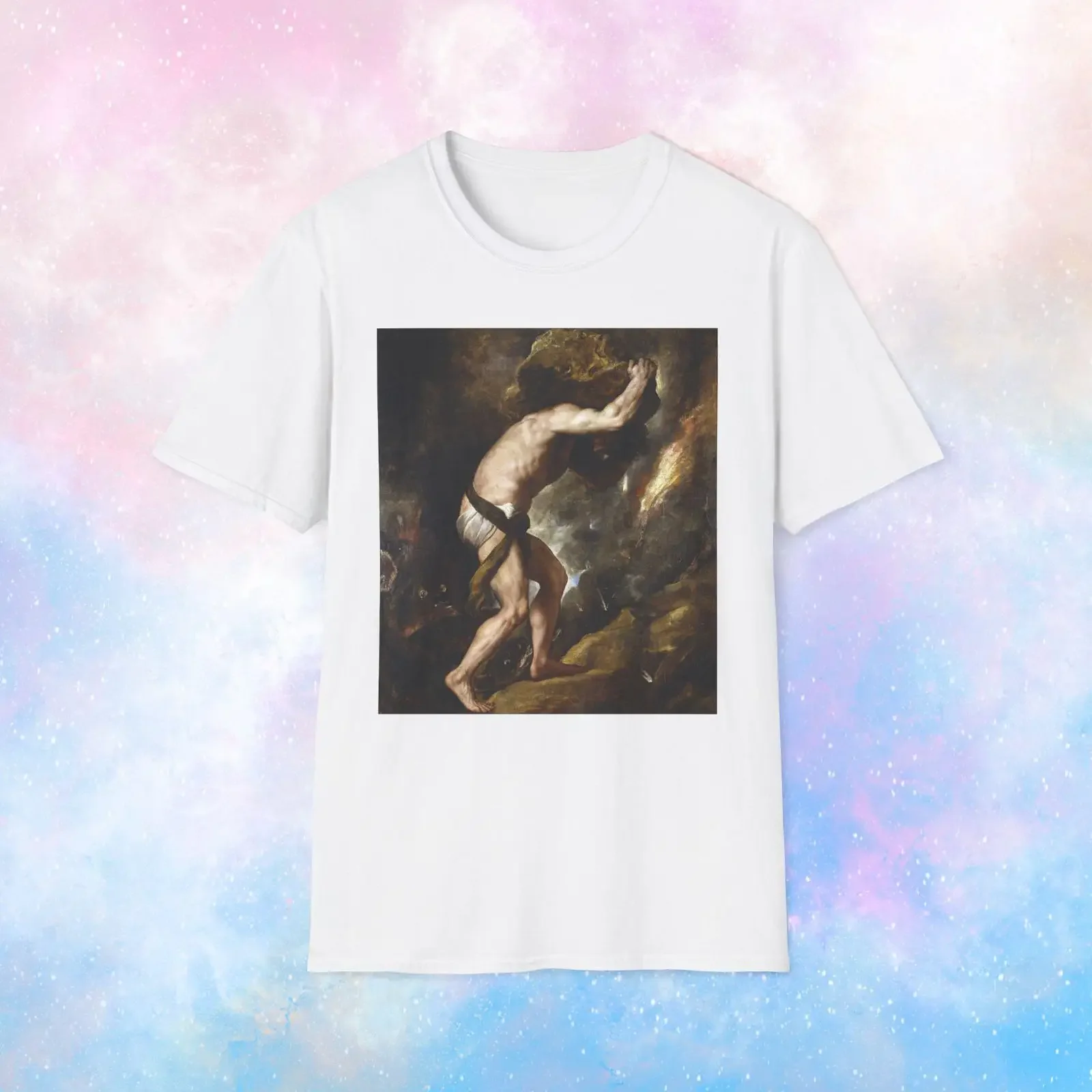 Sisyphus T Shirt Greek Mythology Stoic Philosophy Albert Camus Absurdism vintage Washed designer clothes streetwear Casual