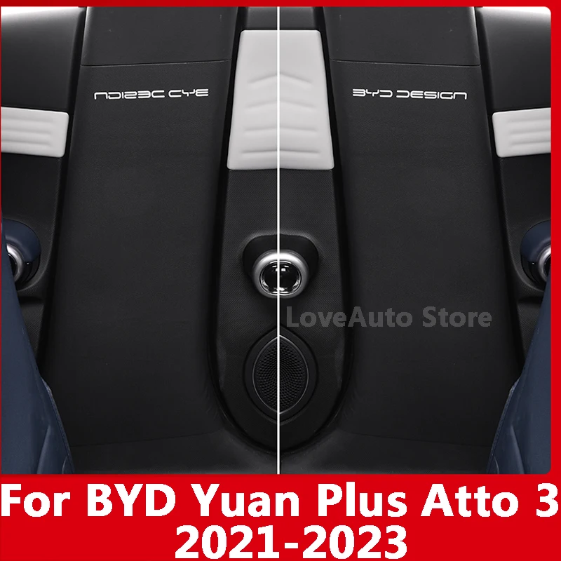 

For BYD Yuan Plus Atto 3 2021 2022 Car B Pillar Anti-kick Protective Mat Seat Belt Pad Cover Leather Decoration Strip Accessorie