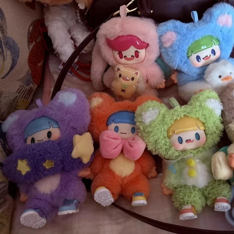 

Adou Colorful Life Series Blind Box Plush Doll Fluffy Backpack Pendant Collection Surprise Mystery Box Model Toy Customized Gift