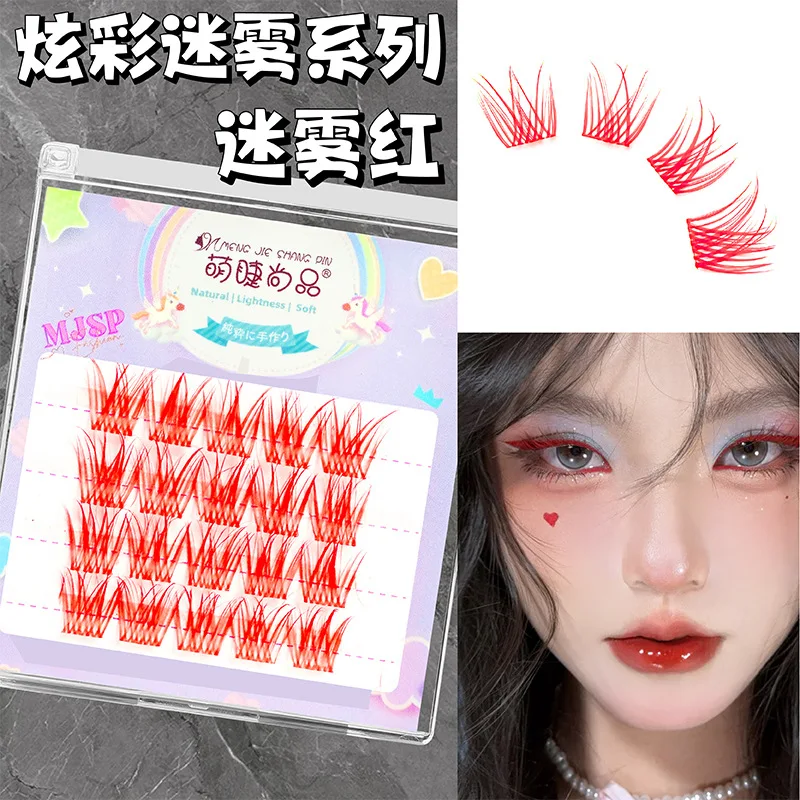 Faux-cils colorés à grappe unique, fournitures d'extension de Cosplay naturelles, outils de maquillage