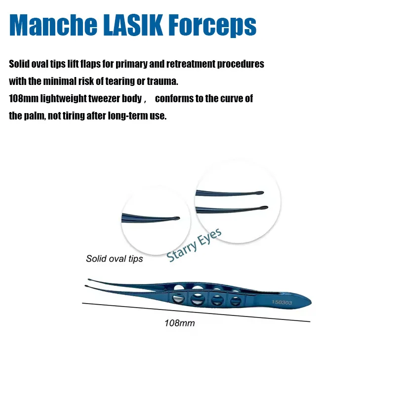 Titan LASIK Pinzette Perone LASIK Flap Pinzette Augenchirurgische Instrumente