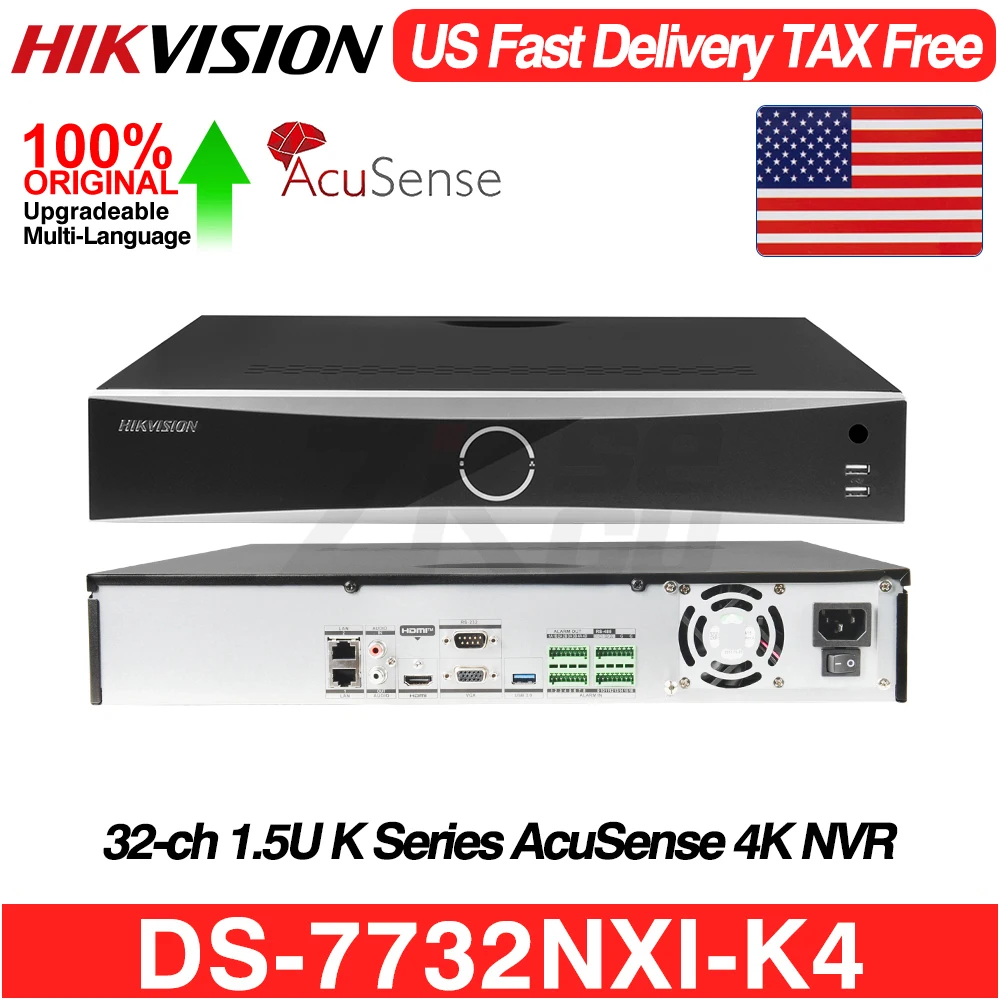 

Hikvision Network Video Recorder DS-7732NXI-K4 4K 1.5U 32CH NO POE Acusense 4SATA NVR 12MP AI By Camera/NVR MD2.0 Surveillance