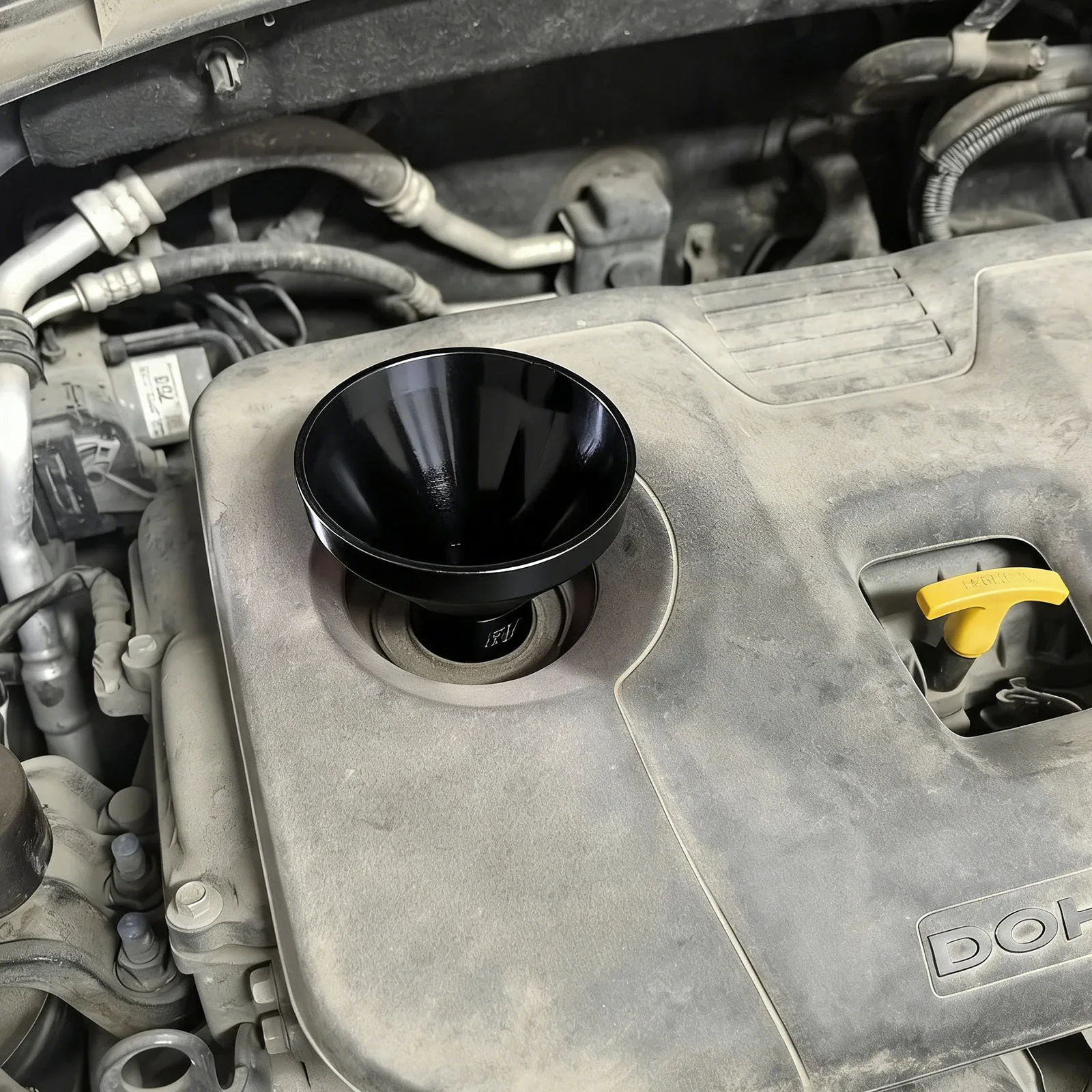 Spill-Proof Threaded Engine Oil Funnel Filler for Hyundai Tucson Solaris Elantra Santa Fe Creta Accent Spill Proof Oil Change