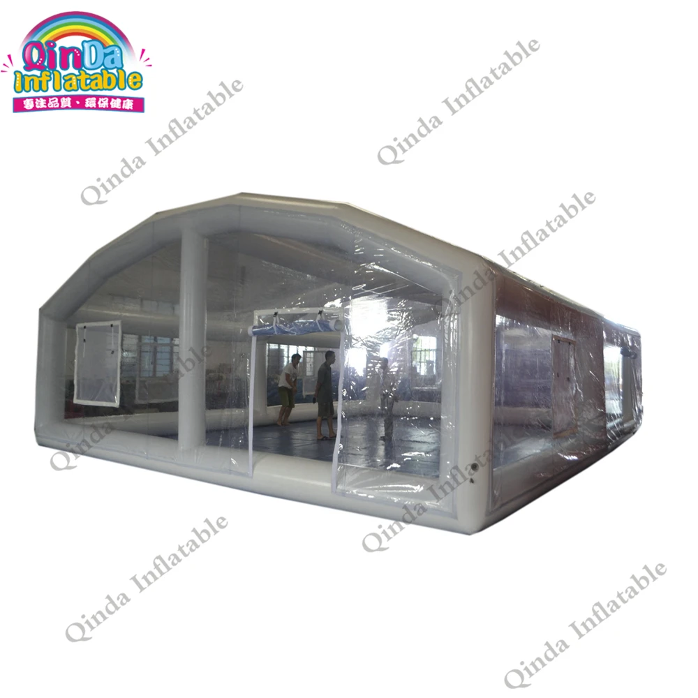 Customized Size Dome Inflatable Pool Tent Transparent Inflatable Pool Cover Tent With Ceiling