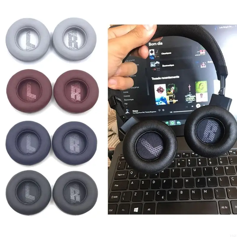 Y4QF Earpads mais grossos Earmuffs para os fones ouvido E35 E45 E45BT Substituídos acessórios substituídos por fones