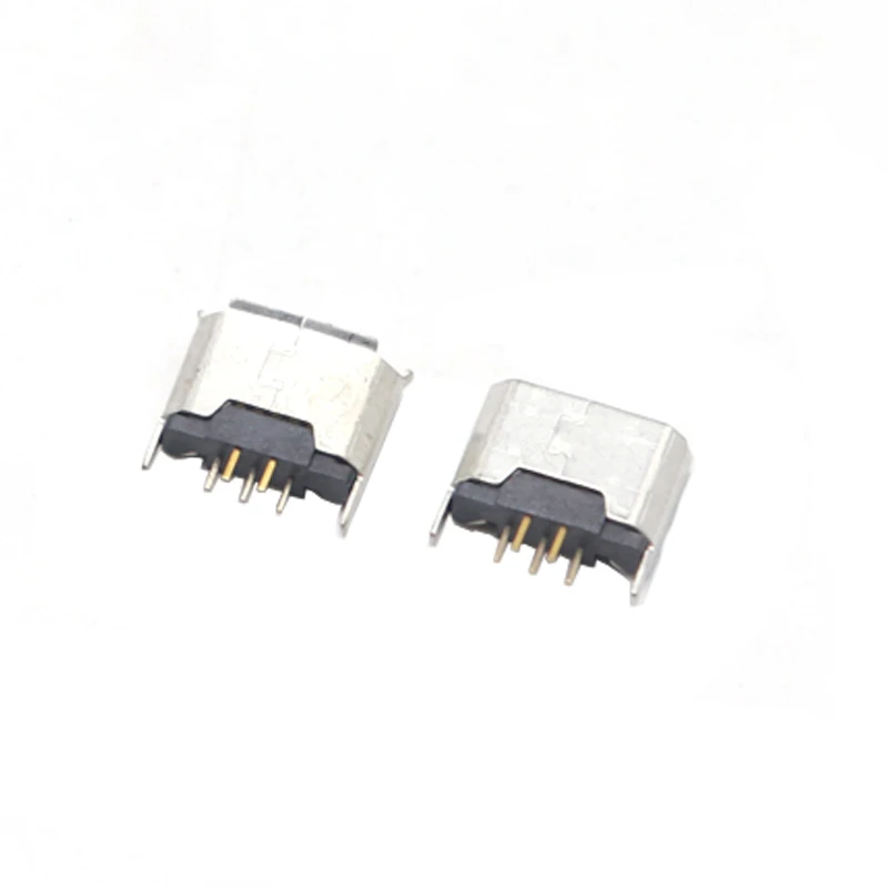 【20PCS】Vertical MICRO mini USB 5pin female seat 180 degrees jack 5P Direct plug-in USB connector