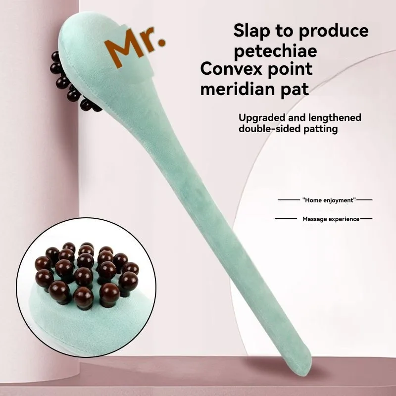 

ABMK Large Wooden Beads 19-Count Meridian Pat For Back And Neck Massage-Upgraded Design-48Cm Length