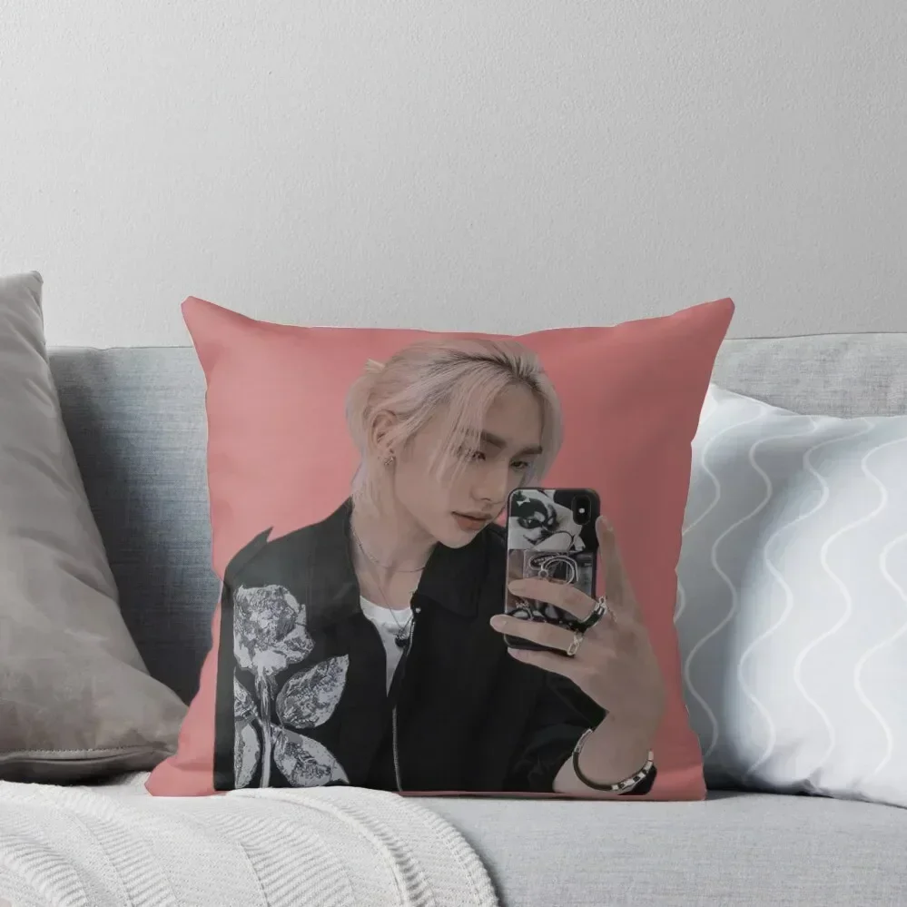 Hyunjin Selca Throw Throw Pillow Decorative Sofa Cushion New year sleeping pillows Cushion Child pillow