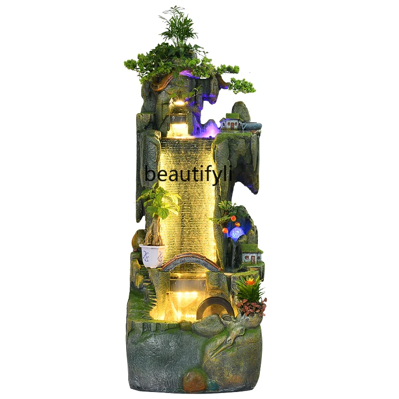 

Zq-Indoor Balcony Landscape Fountain, Fish Pond, Home Decoration, Lucky Decoration, Living Room Circulating Waterfall