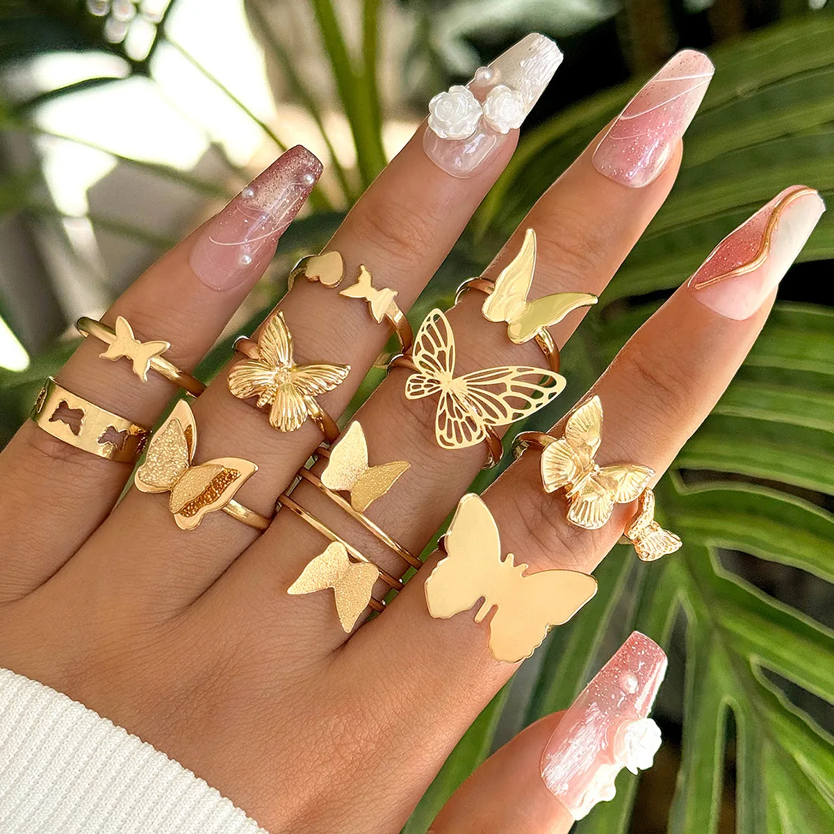 Butterfly Figure 8 Ring Set 14 - Minimalist Ring Stackable recension och pris