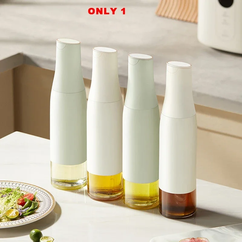 1Pc  Opening Closing Glass Oil Bottle Kitchen Sauce Vinegar Oil Seasoning Jar Leak-Proof Sauce Vinegar Sesame Bottle