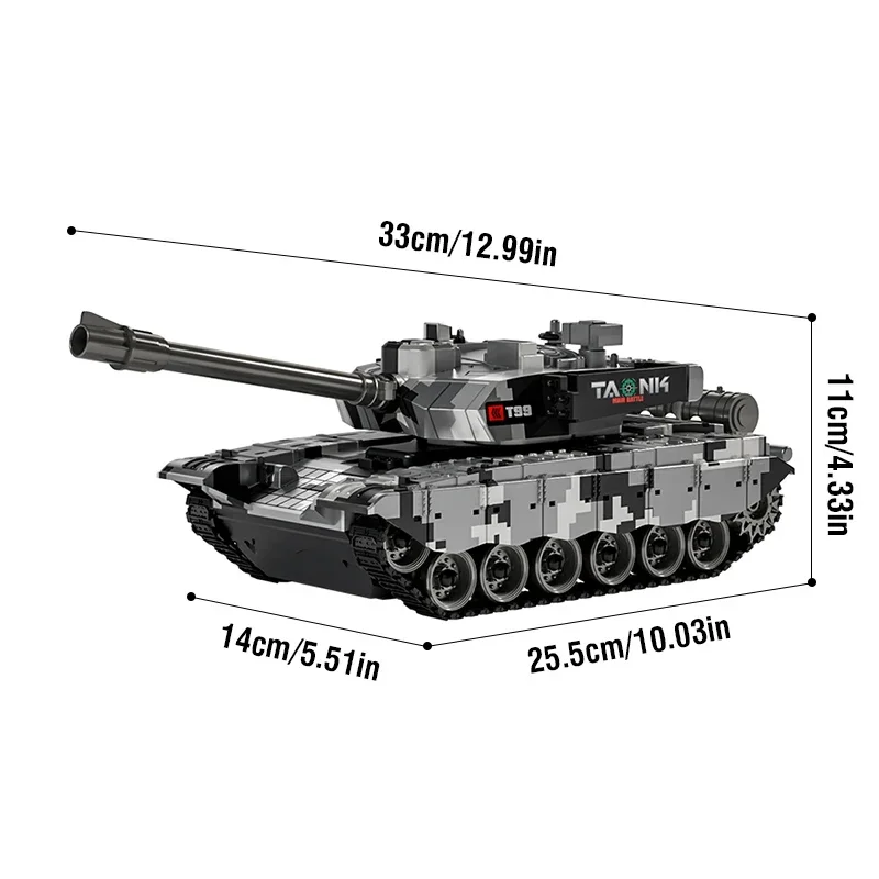 13Ch 2.4G Rc Tank Vehicle Can Phone App Remote Controlled Children\'s Electric Launch Track Car Simulation T90 Model Tanks Toys