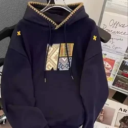 High Quality Embroidery Vintage Boho Pattern Oversized Sweatshirt Hoodies Men Women Hip Hop Streetwear Long Sleeve Tops Autumn