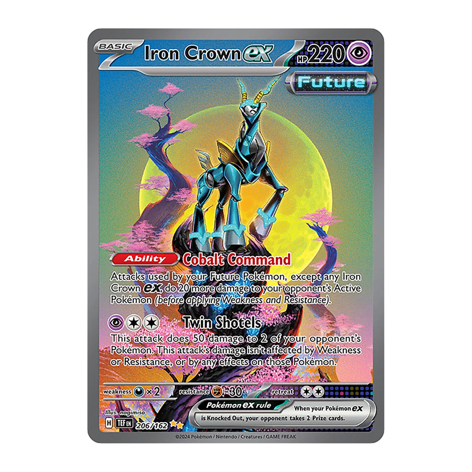 مجموعة بطاقة PKM للقوات المؤقتة (TEF) مجموعة ألعاب TCG بطاقات الوكيل Gouging Fire Iron Crown Morty's Conviction Raging Bolt ex