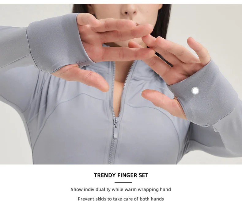 TRY TO BN Yoga Long Sleeve Coat Zipper Loose Sports Tops Breathable Sunscreen T Shirt Workout Women Running Gym Clothing Fitness
