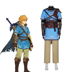 Mens Game Tears Link Cosplay Costume Full Set Halloween Carnival Party Anime Link Cloak Shirt Wig Accessories Sets For Kids