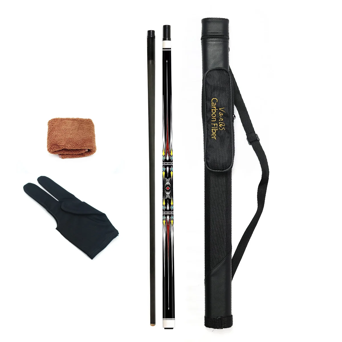 

High-end Pool Billiard Sport 58" Carbon Fiber Billiard Cue 12.5-12.75 Mm Pool Cue Kit With Case And Accessory For Sale