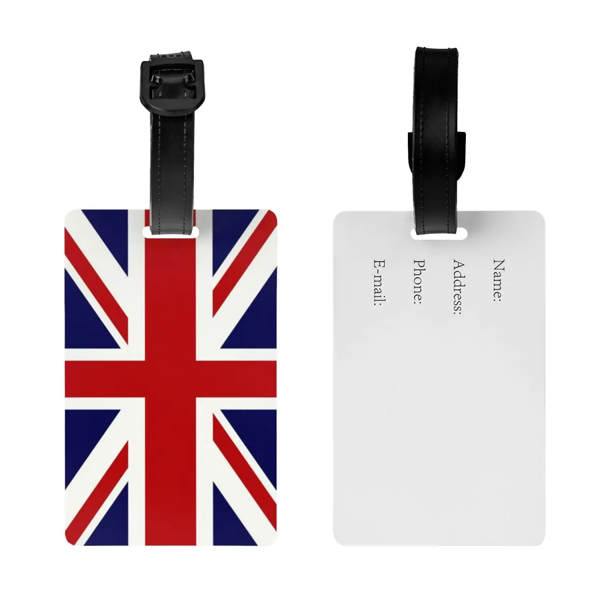 Union Jack Flag Of The UK Luggage Tag Custom Baggage Tags Privacy Cover ID Label