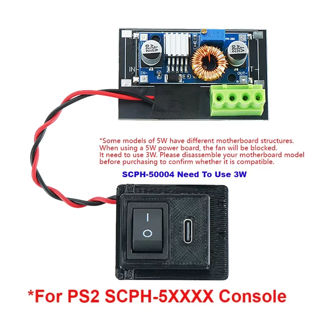 TicKnot Ersatz Typ C PSU Mod für PS2 Power Board für PS2 Fat Konsole 3XXXX/5XXX Netzteil Board