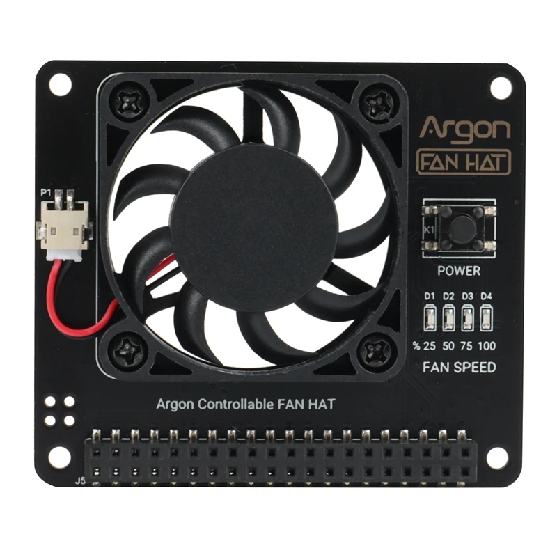 

ARGON Fan Hat For Raspberry Pi 4 GPIO Expansion Board With Cooling Fan Function Power Button For Raspberry Pi 4B/3B+/3B