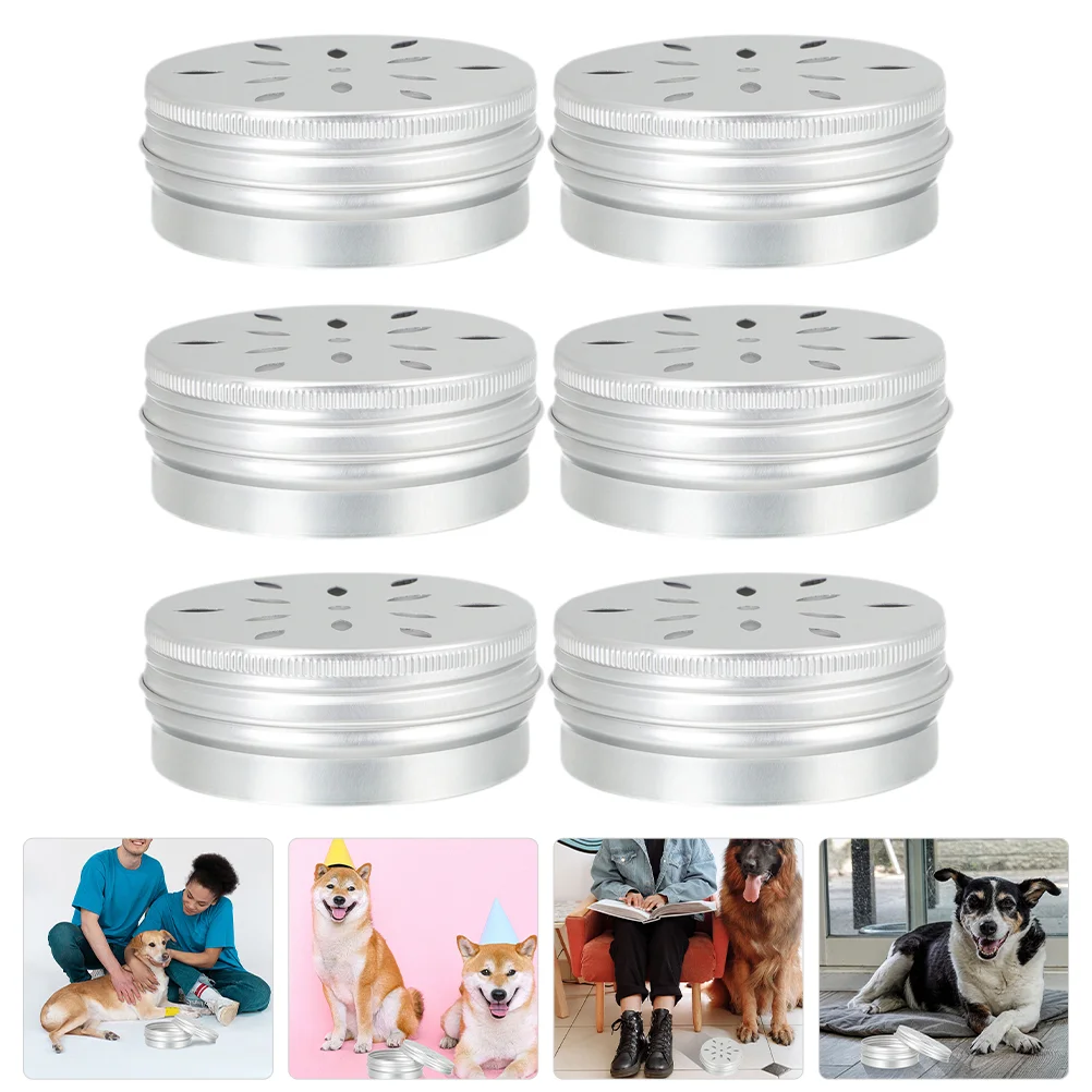 6 Pcs Dog Snacks Training Scent Box Work Pet Clicker Collar Aluminum Small Tool