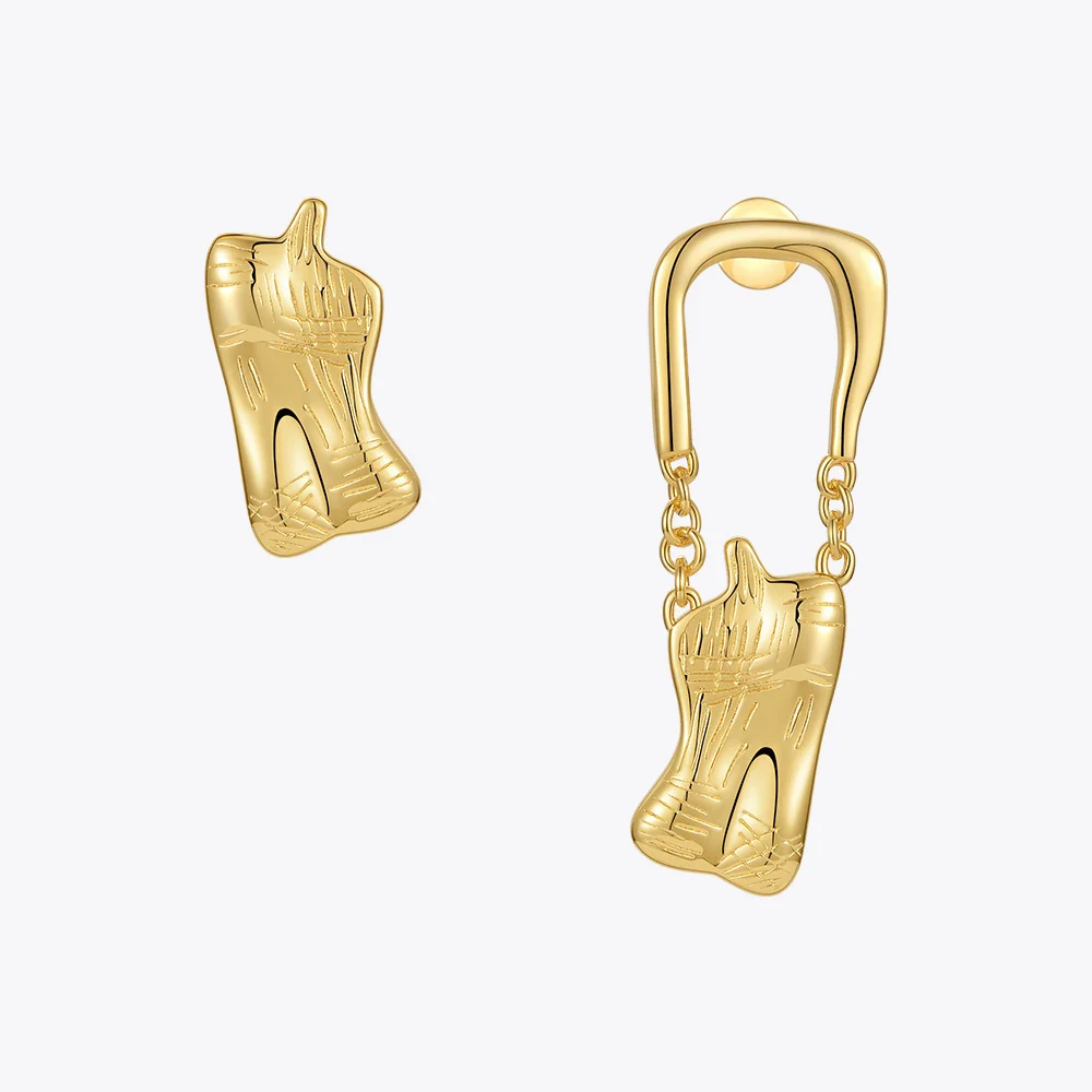 ENFASHION Irregular Body Earring For Women Gold Color Asymmetric Drop Earrings 2021 Fashion Jewelry Party Pendientes E211239