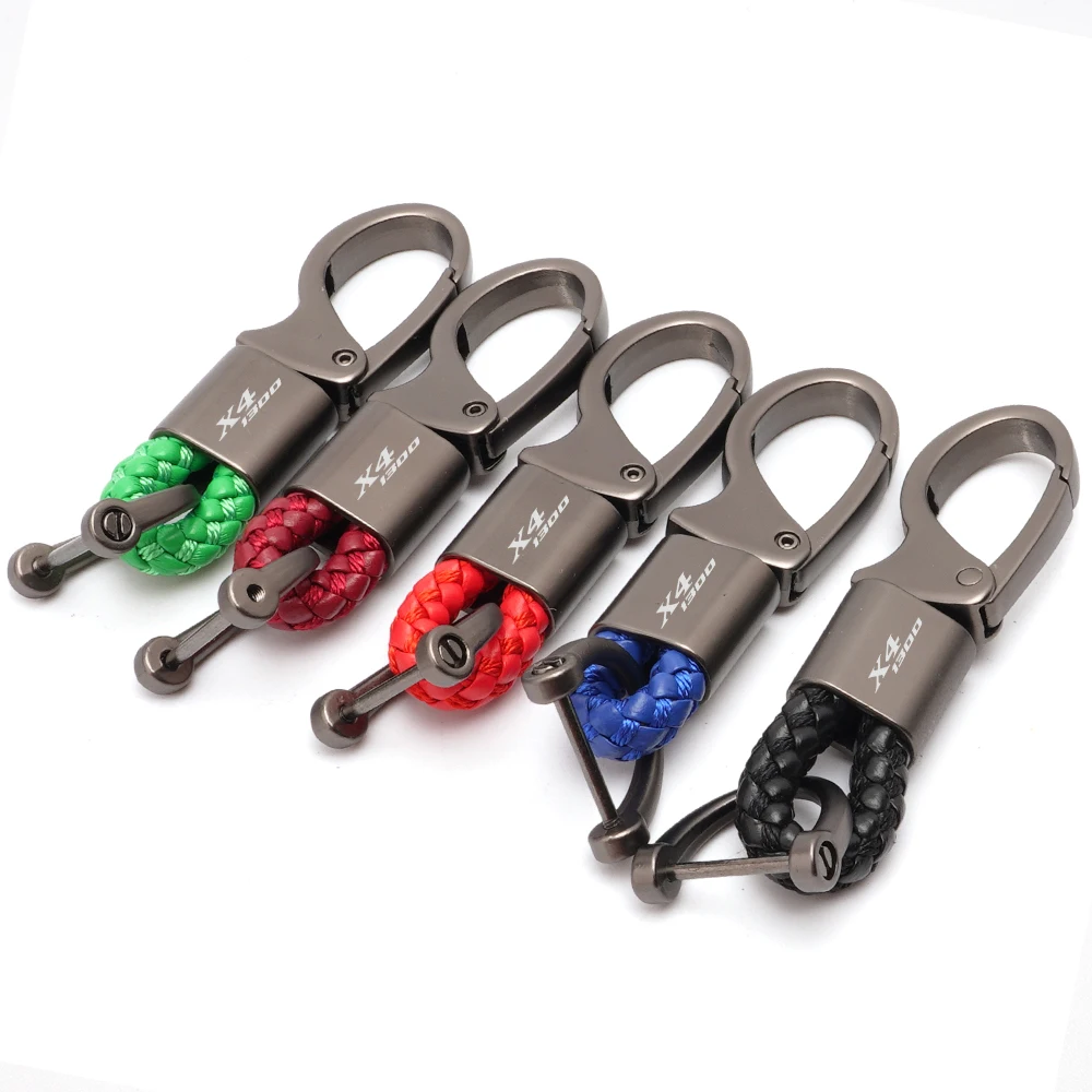 Key Chain For Honda CB1300 CB 1300 X4 X41300 1997 -2003 Accessories Custom LOGO Motorcycle Braided Rope Keyring Metal Keychain