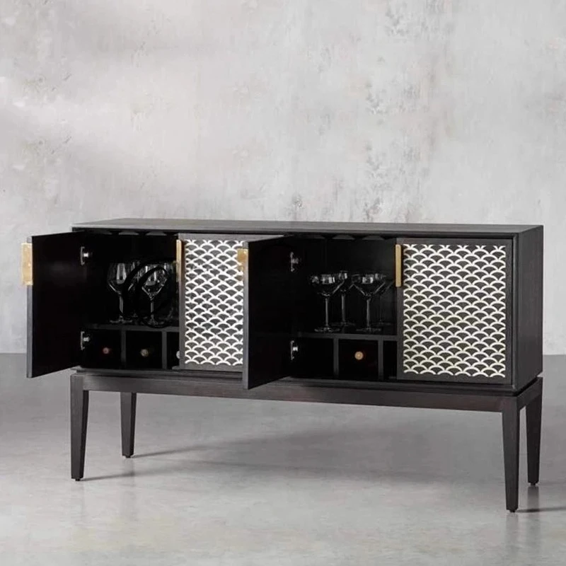 porch cabinet light luxury living room decorative cabinet solid wood foyer against the wall