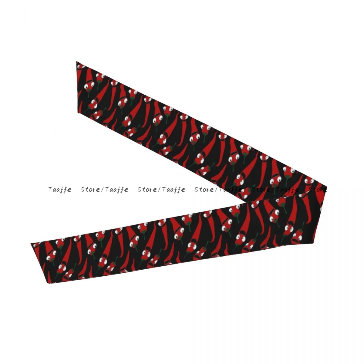 Cartoon Vampire Pepper Pattern Bandanas Hairband Head Tie Sports Headband for Running Tennis Karate Athletics Brief Style