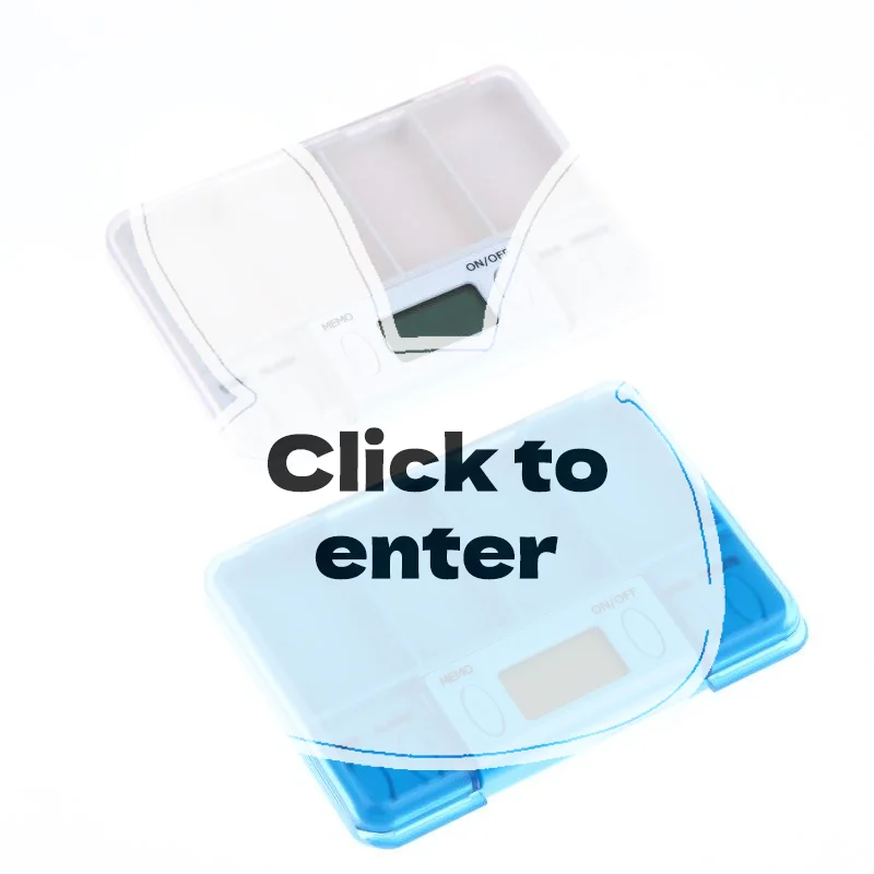 Electronic Pill Box with Smart Alarm Reminder Mini Food Grade Medicine Container for Students Office Workers