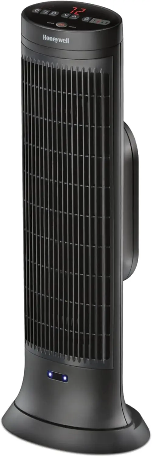 Honeywell Safeguard Motion Sensor Ceramic Space Heater, Large Room, Black –Ceramic Heater with Two Heat Settings